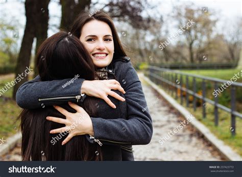 Girl Hugging Her Best Friend Park Stock Photo 237423772 | Shutterstock