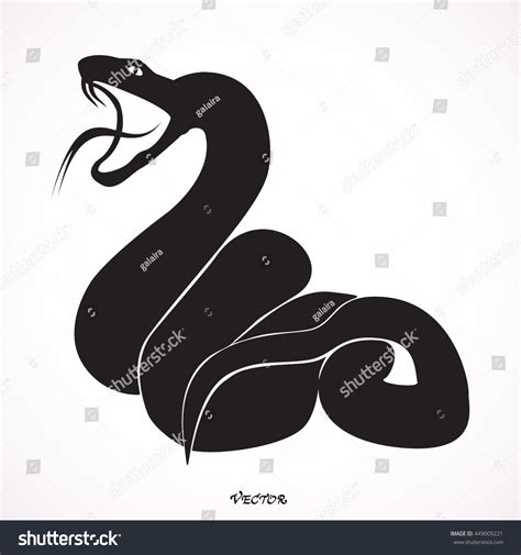 Black Snake Stock Vector (Royalty Free) 449009221 | Shutterstock