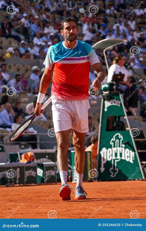 Grand Slam Champion Marin Cilic of Croatia in Action during His Quarter ...