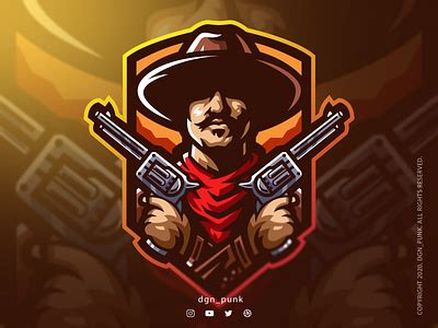 Wild west cowboy esports logo by Dgn Punk on Dribbble