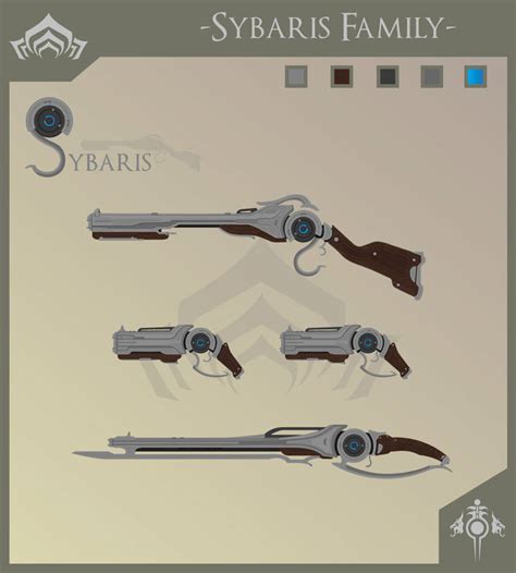 Warframe - Sybaris Weapon family set by scharkie on DeviantArt