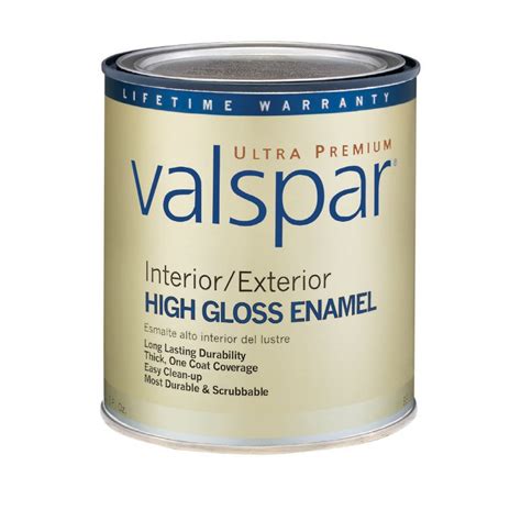 Valspar Ultra Premium 1-Quart Interior/Exterior High-Gloss Tintable Latex-Base Paint at Lowes.com