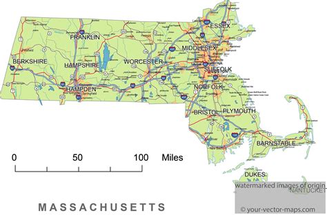 Massachusetts | Map, Us state map, Roadmap