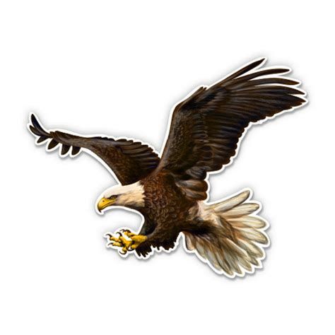 Bald Eagle - 12" Vinyl Sticker Waterproof Decal - Walmart.com - Walmart.com