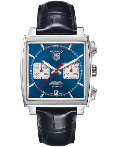 Tag Heuer Men's Watch: Pre-owned Monaco Steve McQueen with Blue Dial ...