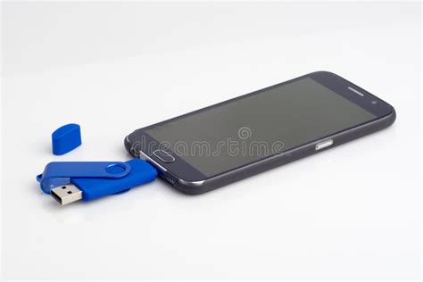 USB Flash Drive for Android Smart Phone Stock Photo - Image of phone ...