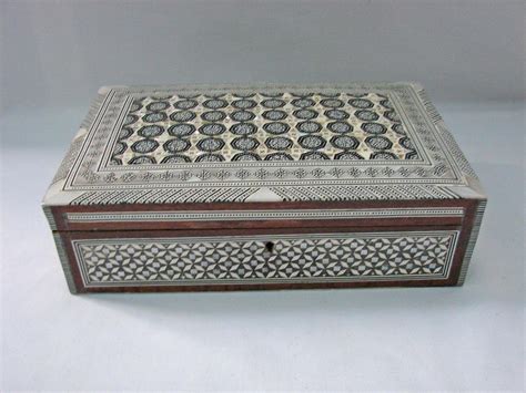 Egyptian Mother of Pearl Inlaid Jewelry Box