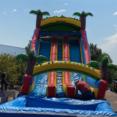 Mega Jungle Double Water Slide - Bounce House Rentals & Water Slides