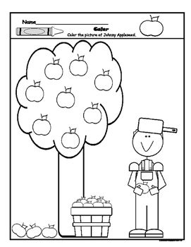 Johnny Appleseed Coloring Pages