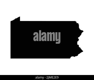 Pennsylvania state map. US state map. Pennsylvania outline symbol. Vector illustration Stock ...