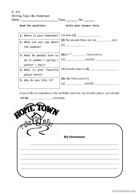 My Hometown: Français FLE fiches pedagogiques pdf & doc