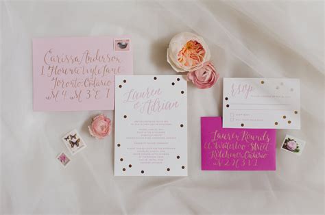 Pink and Gold Wedding Invitations - Elizabeth Anne Designs: The Wedding Blog