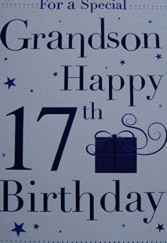 Special Grandson 17th Birthday Card, assorted | Birthday cards for brother, Birthday verses ...