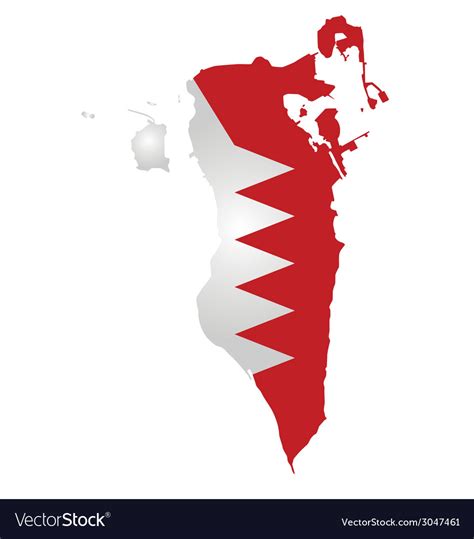 Bahrain Flag Map