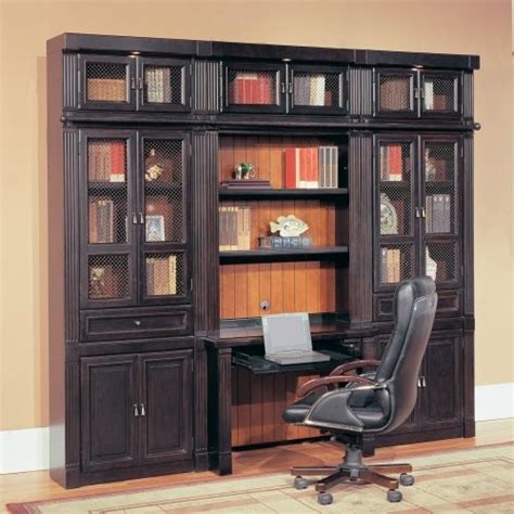 Parker House Oxford Library Wall Bookcase with Writing Desk - Small - Traditional - Bookcases ...