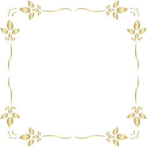 Golden Border Frame PNG Clip Art | Gallery Yopriceville - High-Quality Free Images and ...