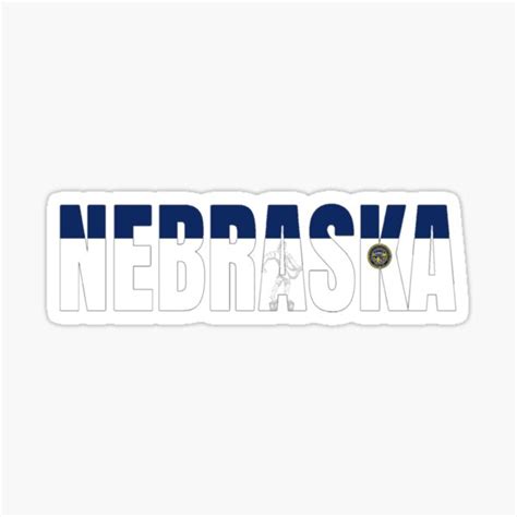 "Nebraska License Plate (Nebraska Flag)" Sticker by VsTheInternet | Redbubble