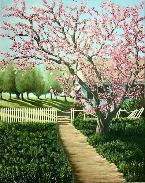 Blossoming Peach Tree | Etsy in 2021 | Peach blossom tree, Peach trees ...