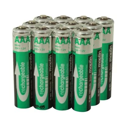 Buy 12 Rechargeable AAA Battery NiMh 1000Mah Value Pack from our Batteries range - Tesco