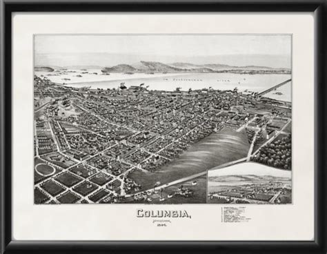 Columbia PA 1894 Restored Map | Vintage City Maps