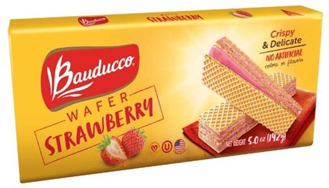 BAUDUCCO STRAWBERRY WAFER 5 OZ 18 PER BOX - Midwest Distribution