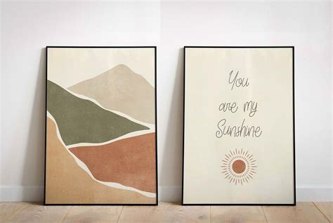 You Are My Sunshine Wall Art Nursery Digital Download Set of - Etsy