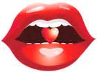 Red Lips with Heart PNG Clipart Picture | Gallery Yopriceville - High-Quality Free Images and ...