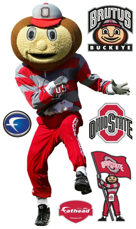 Brutus Buckeye (Mascot) Fathead NCAA Wall Graphic