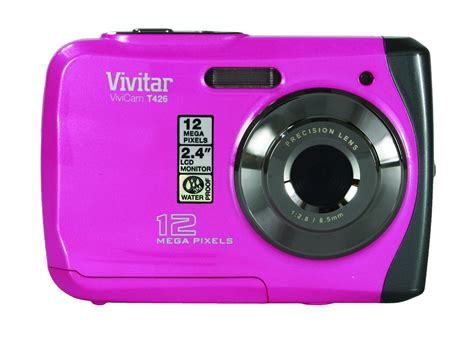 Vivitar T426 12MP Tough Digital Camera Pink 4x Zoom 2.4" LCD Screen ...