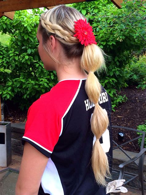 Softball hair softball hairstyles | Sporty hairstyles, Sports ...