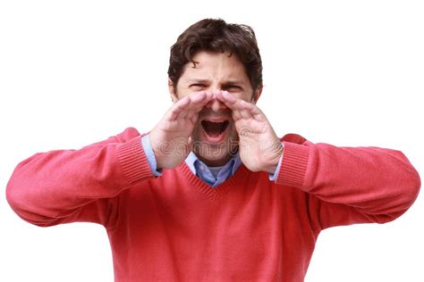 Calling Man - Shout - Scream Stock Image - Image: 27033741