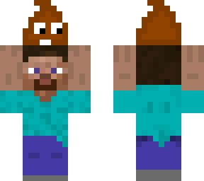 Steve Holding Poop Emoji | Minecraft Skin