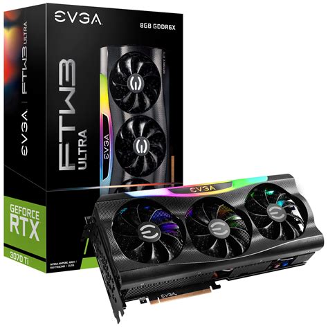 EVGA GeForce RTX 3070 Ti FTW3 ULTRA GAMING, 08G-P5-3797-KL, 8GB GDDR6X, iCX3 Technology, ARGB ...