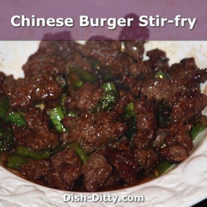 Chinese Hamburger Stir-Fry Recipe - Dish Ditty