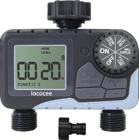 Buy Water Hose Faucut Timer Programmable, 2 Outlet Hose Watering Timer, Automatic Water Hose ...