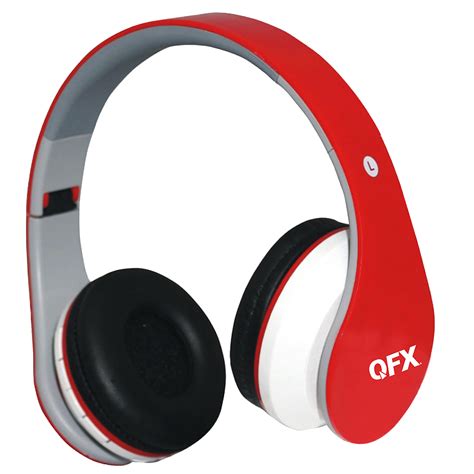 QFX 970103175M Folding Bluetooth Stereo Headphones- Red | Shop Your Way ...