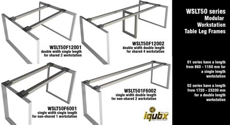 Metal table leg frames for modular workstation desks | Modular ...