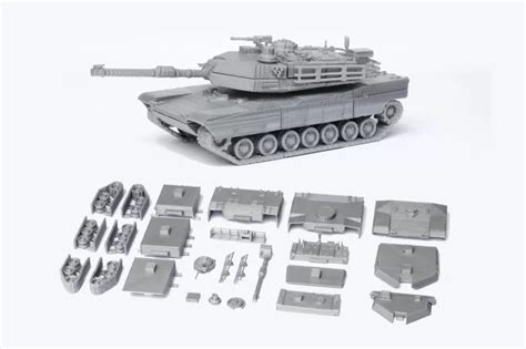 M1 Abrams Tank Detailed Model Kit 3D Printing Model - Threeding