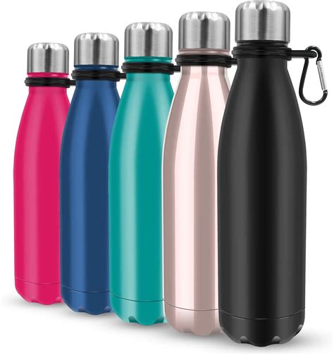 Insulated Water Bottle, Vacuum Insulated Water Bottle & Vacuum Flask - 500ml Stainless Steel ...