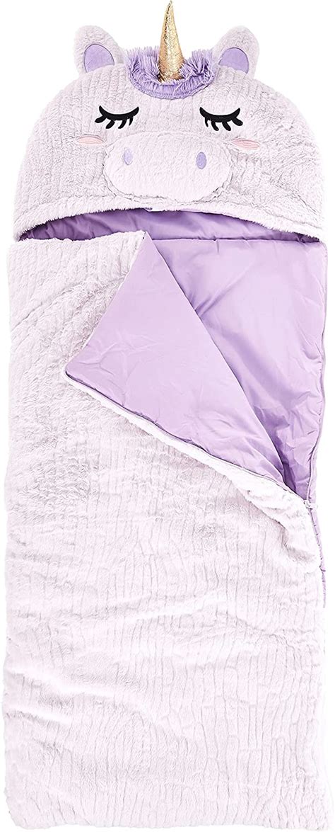 Heritage Kids Faux Fur Fabric Unicorn Sleeping Bag