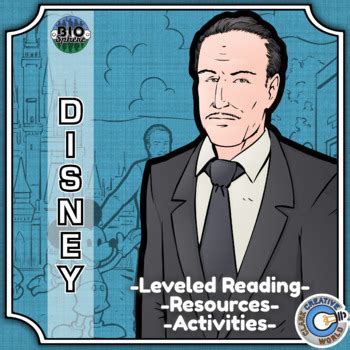 Walt Disney Biography - Reading, Digital INB, Slides & Activities