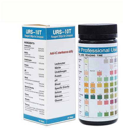 Urs-10t 10 Parameter Chemical Examination Urine Reagent Dipstick For Urinalysis - Buy Diagnostic ...