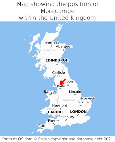 Where is Morecambe? Morecambe on a map