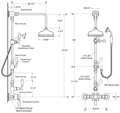 Parts for Exposed 1/2" Thermostatic Shower System – Coventry Brassworks Corporation