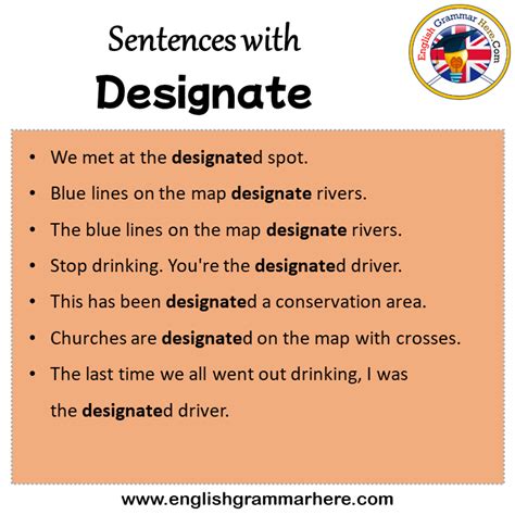 Sentences with Designate, Designate in a Sentence in English, Sentences For Designate - English ...