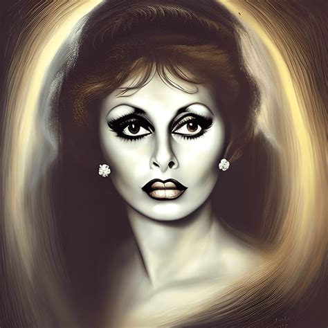 Gothic Lady Sofia Loren in the Style of Henry Fuseli · Creative Fabrica