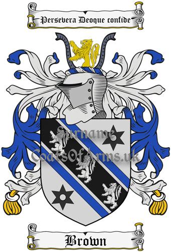 Brown (English) Coat of Arms (Family Crest) Image Download