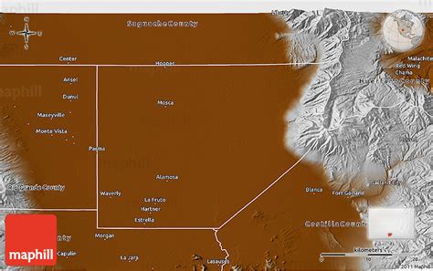 Physical 3D Map of Alamosa County