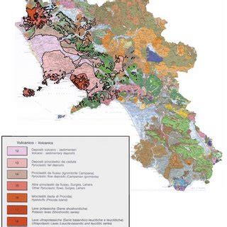 Volcanics of Campania Region (form Geological Map of Southern ...