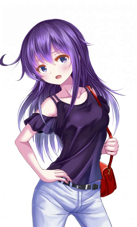 Anime Girl With Purple Hair